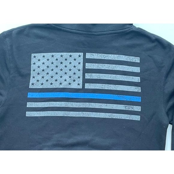 HOWITZER MENS BLUE 'BACK THE BLUE' DISTRESSED GAPHIC HOODIE - NWOT - - Picture 6 of 9